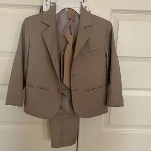 Tan boys suit